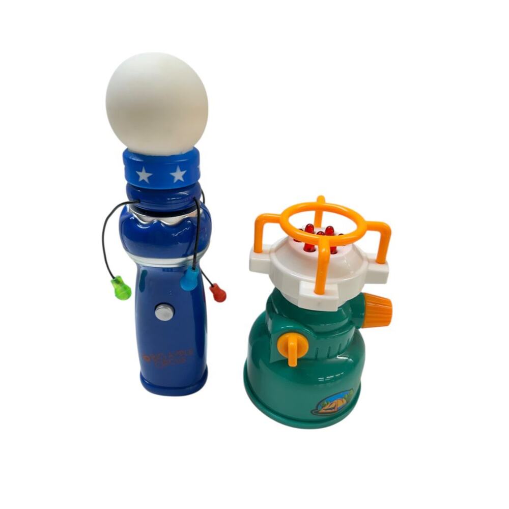 Lot of 2 Light Up Toys Spinner Camping Stove Working